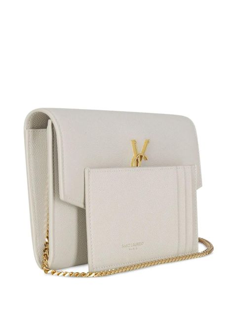 Saint Laurent Uptown chain wallet - Neutrals