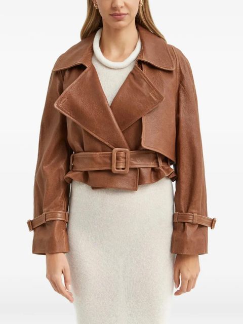 Nour Hammour Hatti belted jacket - Brown