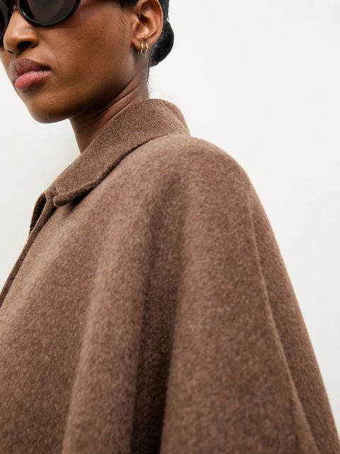 Answear.LAB płaszcz wełniany kolor brązowy