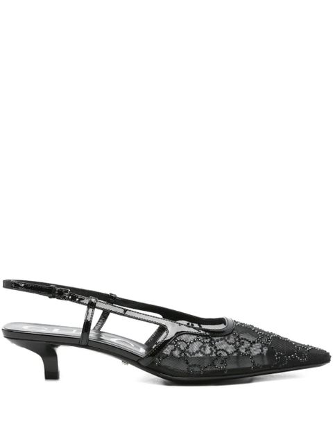 Gucci 35mm embellished slingback heeled pumps - Black - zdjęcie produktu nr 1