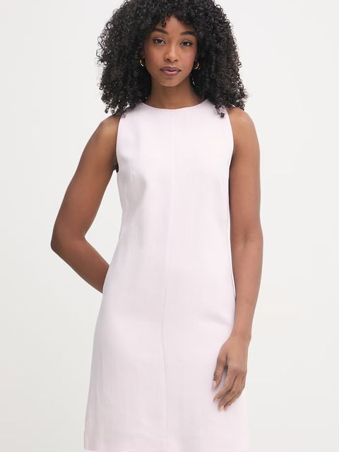 BOSS sukienka z lnem Dinderal - zdjęcie produktu nr 1