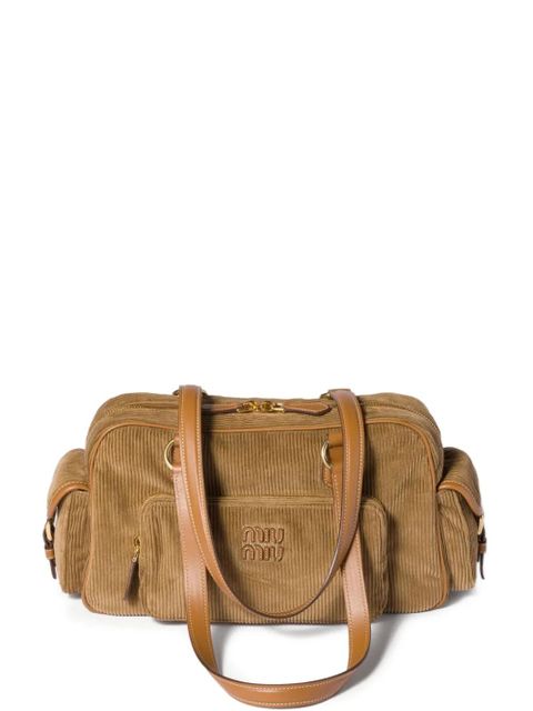 Miu Miu corduroy shoulder bag - Brown - zdjęcie produktu nr 1