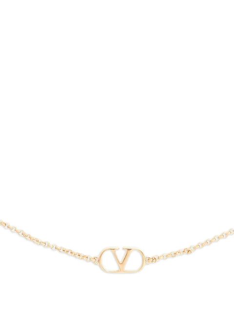 Valentino Garavani V-logo beaded necklace - Gold
