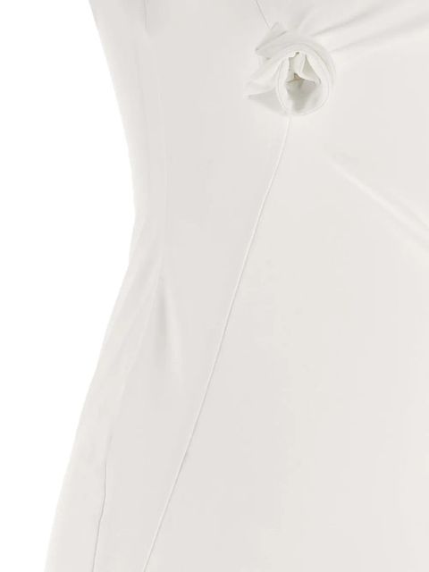 Coperni flower asymmetric dress - White