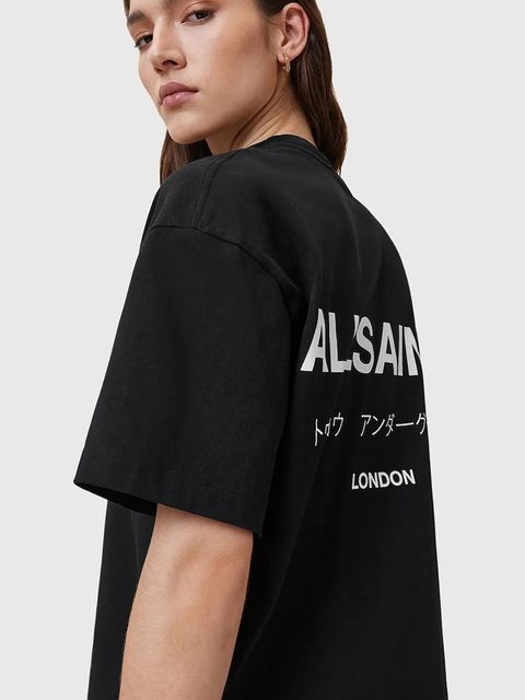 AllSaints t-shirt bawełniany damski kolor czarny W202JC