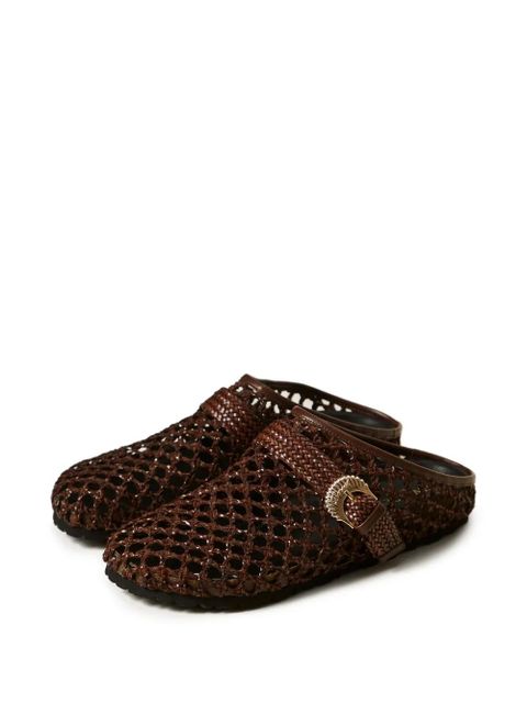 TWINSET woven buckled mules - Brown - zdjęcie produktu nr 2
