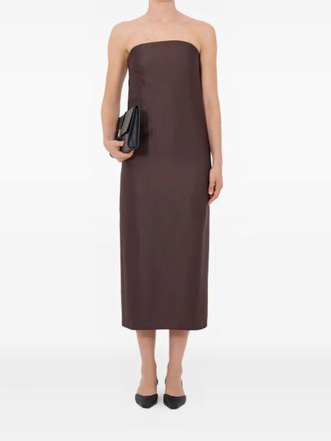 LouLou de Saison Giulia striped bustier midi dress - Brown - zdjęcie produktu nr 2