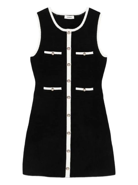 SANDRO button-detailed sleeveless mini dress - Black - zdjęcie produktu nr 1