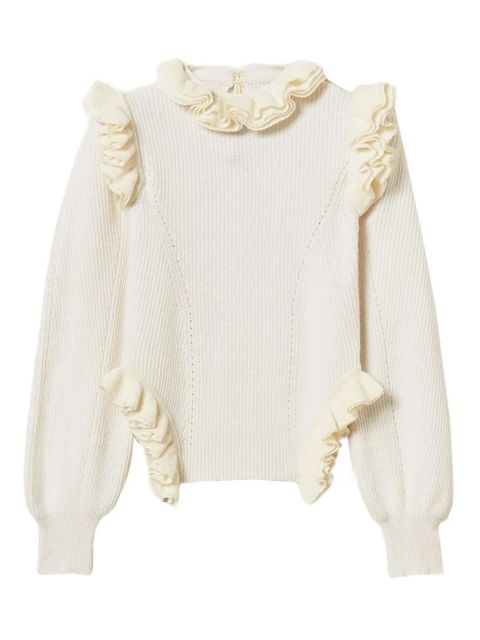 TWINSET ruffled-trim jumper - Neutrals - zdjęcie produktu nr 1