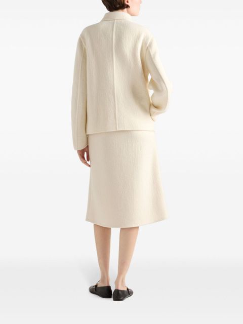 Prada twill midi skirt - Neutrals