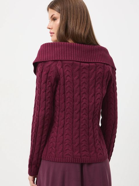 Medicine kardigan damskie kolor bordowy