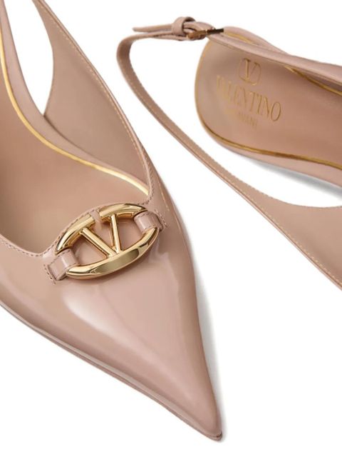 Valentino Garavani 60mm VLogo slingback leather pumps - Pink