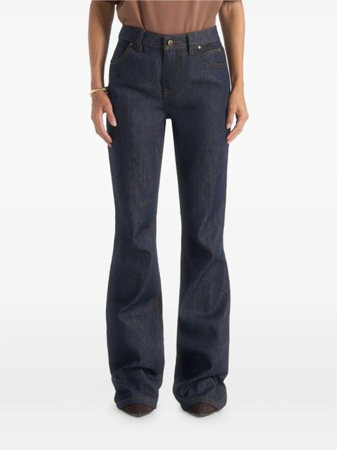 Manière De Voir Abbie contrast stitching jeans - Blue