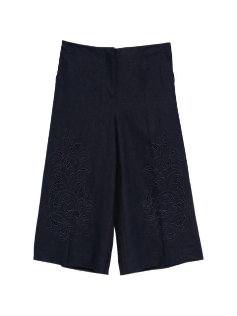 TWINSET floral-embroidered shorts - Blue - zdjęcie produktu nr 1
