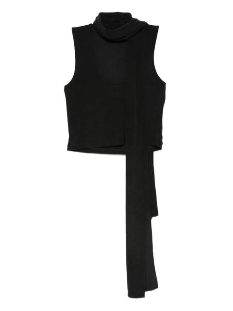 Aya Muse scarf-detail scoop-neck blouse - Black - zdjęcie produktu nr 1
