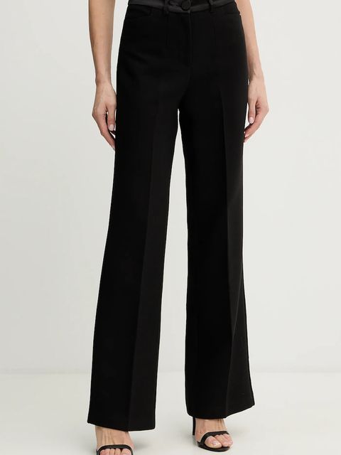 Morgan spodnie damskie kolor czarny proste high waist PJOEN.F - zdjęcie produktu nr 1