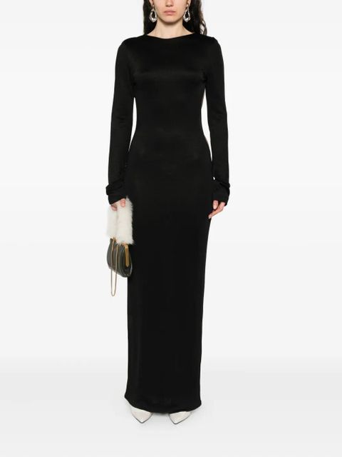 Saint Laurent chain-embellished dress - Black - zdjęcie produktu nr 2