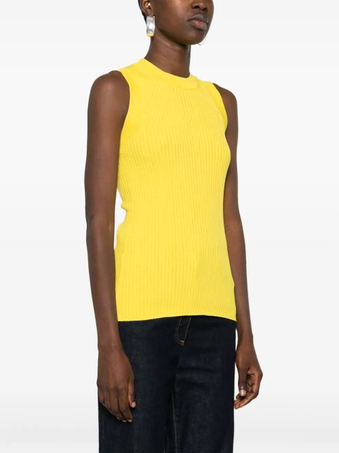 Sportmax Toledo knitted tank top - Yellow