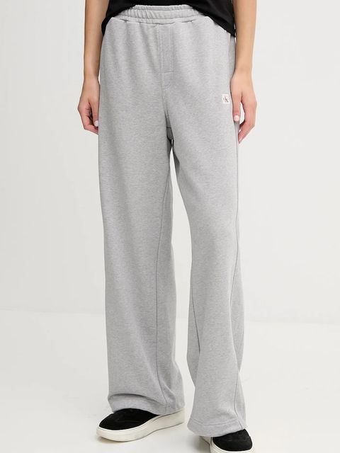 Calvin Klein Jeans spodnie dresowe damskie kolor szary gładkie LV047C249G - zdjęcie produktu nr 1
