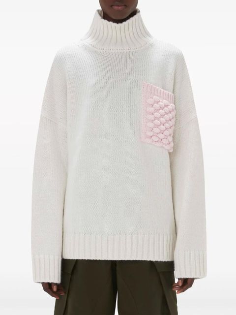 JW Anderson popcorn-patch sweater - White - zdjęcie produktu nr 2