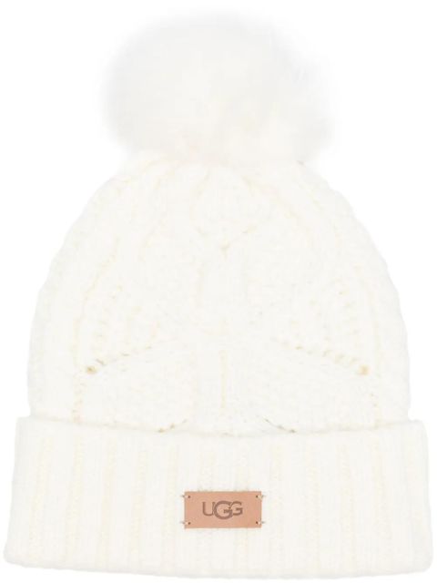 UGG cable pom beanie - White