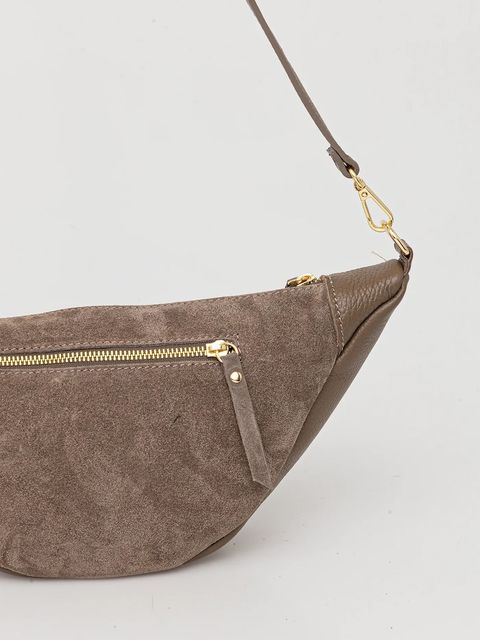 Answear Lab torebka zamszowa kolor brązowy