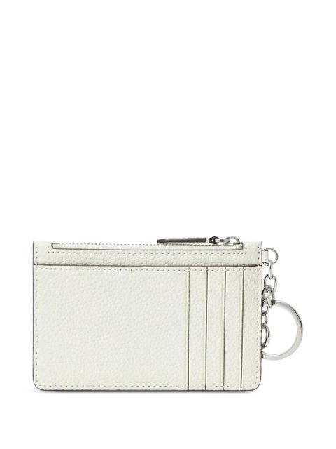 Lauren Ralph Lauren logo-plaque pebbled-leather cardholder - Neutrals - zdjęcie produktu nr 2