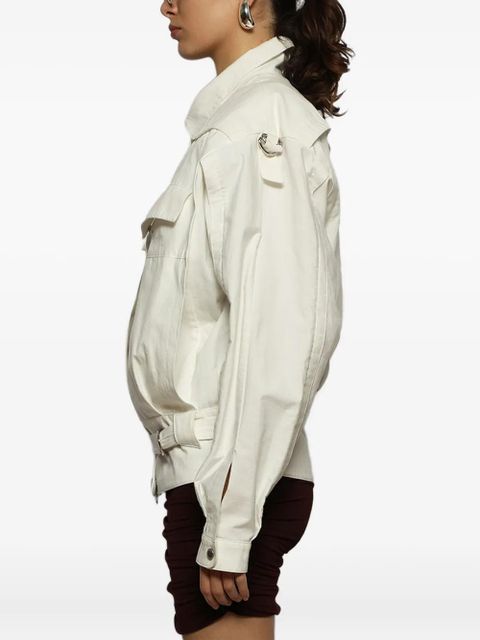 Magda Butrym belted bomber jacket - White