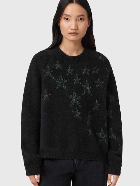 AllSaints sweter z dodatkiem wełny damski kolor czarny W089KD - zdjęcie produktu nr 1