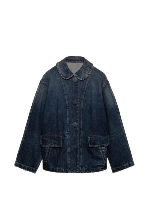 Prada washed denim blouson jacket - Blue - zdjęcie produktu nr 1