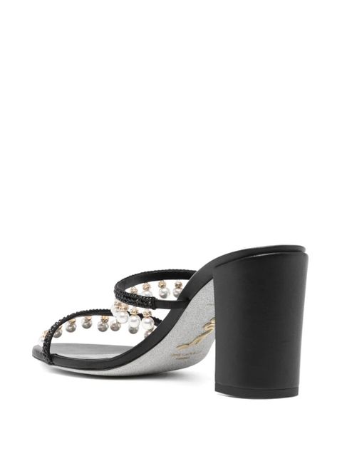 René Caovilla slip-on style sandals - Black