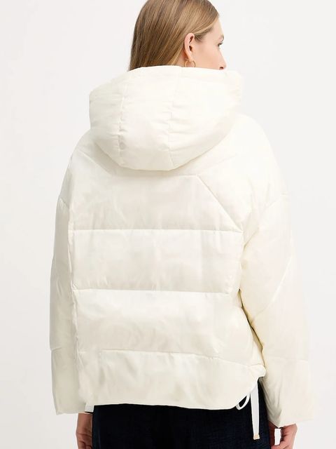Twinset kurtka puchowa kolor beżowy zimowa oversize 252TT2060