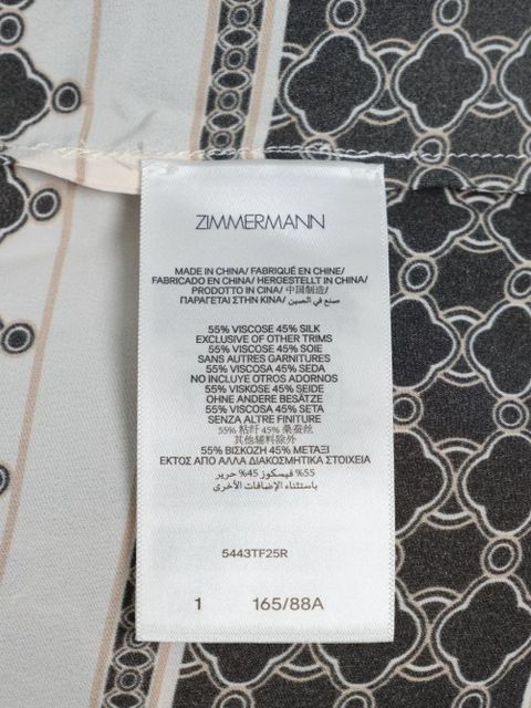 ZIMMERMANN chain-print pocket blouse - Black