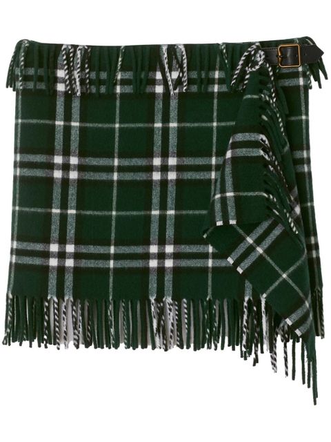 Burberry checked mini skirt - Green