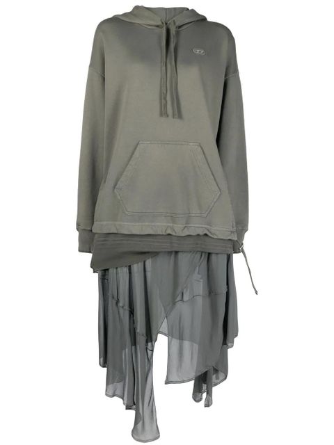Diesel drawstring hooded dress - Green - zdjęcie produktu nr 1