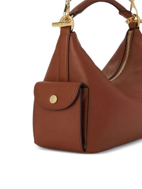 Lauren Ralph Lauren small Blaike flap-pocket zip tote bag - Brown