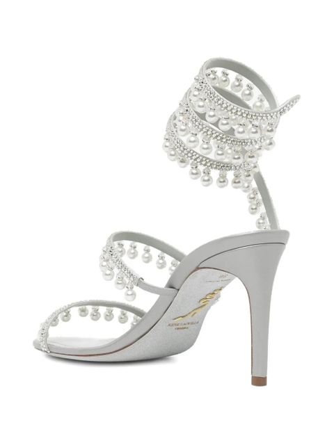 René Caovilla 80mm Cleo sandals - Grey