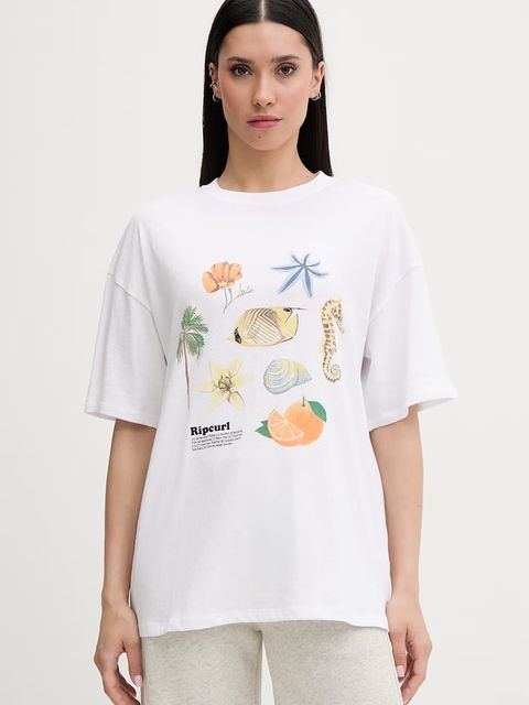 Rip Curl T-shirt damski bawełniany POOLSIDE HERITAGE - zdjęcie produktu nr 1