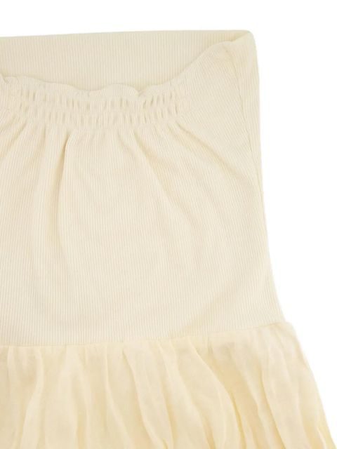 Johanna Ortiz ribbed-waist pleated maxi skirt - White