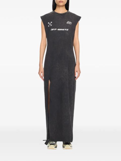 Off-White marble-effect logo-print dress - Black - zdjęcie produktu nr 2