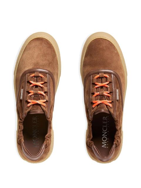 Moncler lace-up suede sneakers - Brown - zdjęcie produktu nr 2