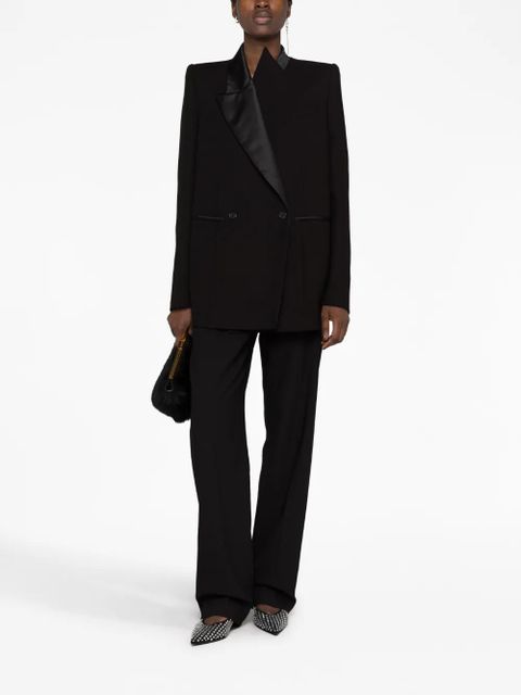 KHAITE The Malek asymmetric blazer - Black