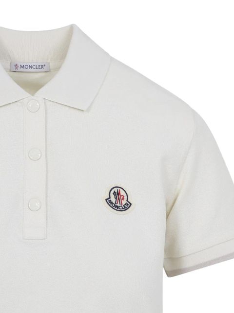 Moncler emblem trimmed polo - Neutrals
