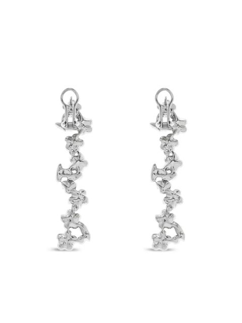 Jil Sander crystal-embellishment earrings - Silver