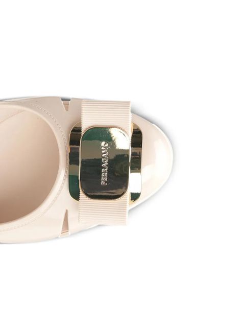 Ferragamo Vara-bow cut-out pumps - White