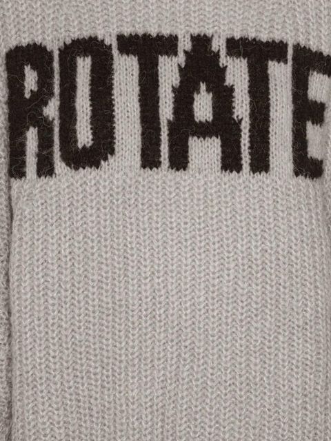 ROTATE BIRGER CHRISTENSEN logo ribbed-knit sweater - Grey