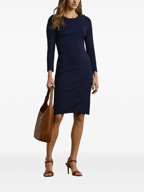 Lauren Ralph Lauren button-detail midi dress - Blue - zdjęcie produktu nr 1