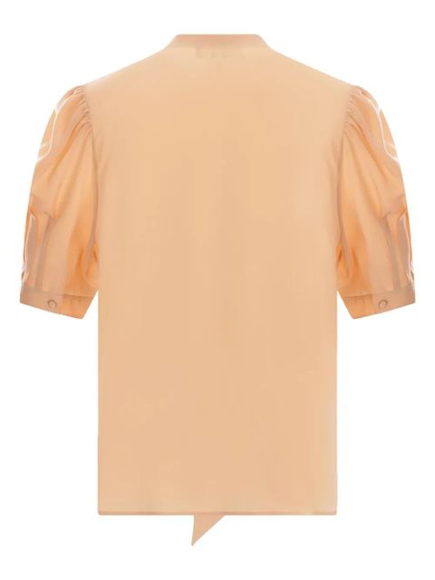 Chloé lavallière crêpe-de-chine blouse - Neutrals