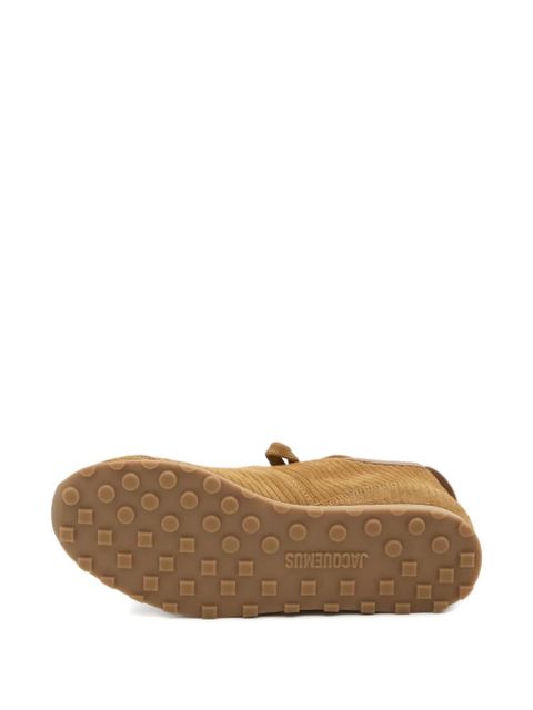 Jacquemus The Tennis embossed-suede low-top sneakers - Brown