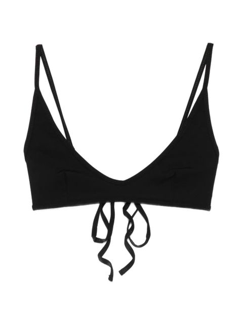TOTEME Scoop-neck tie-fastening bikini top - Black - zdjęcie produktu nr 1